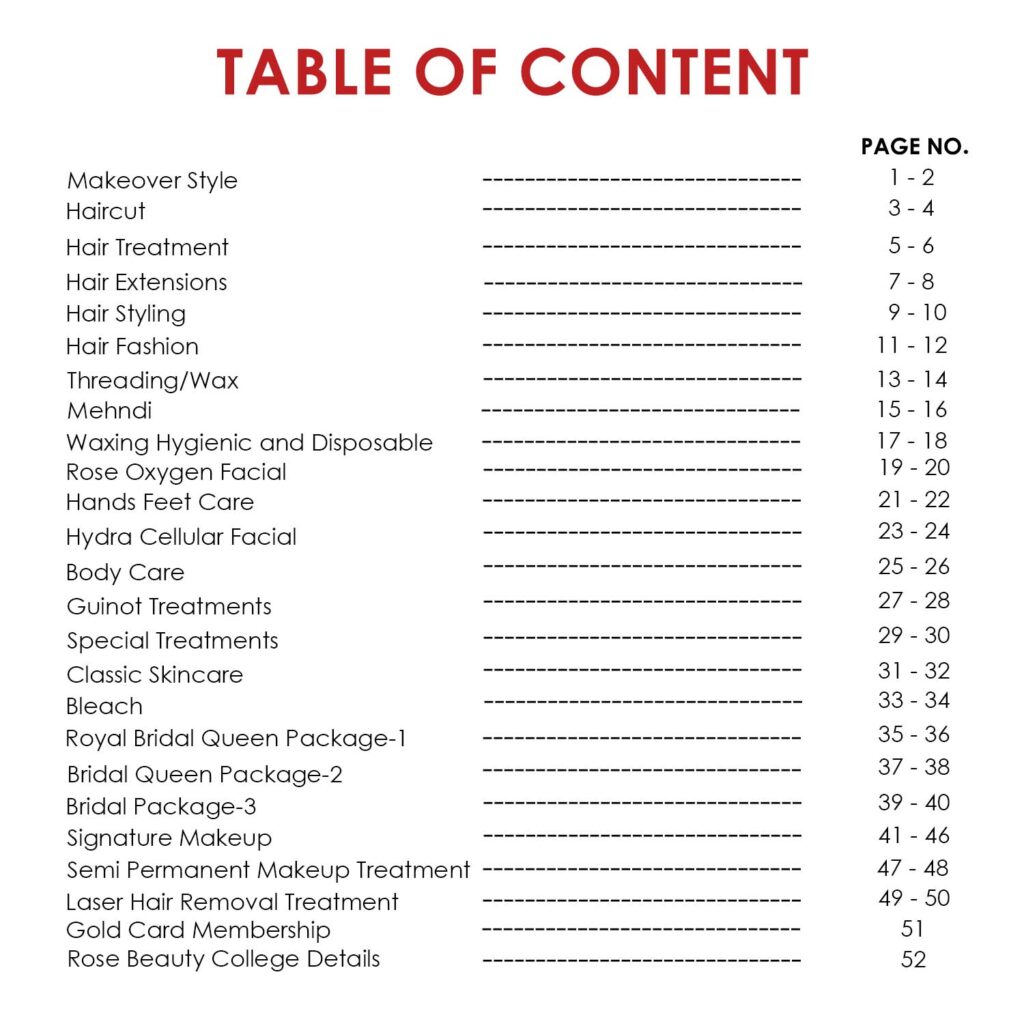 table of content (1)